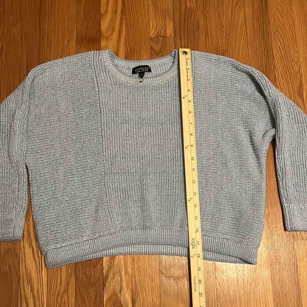 Topshop light blue Cropped sweater - Picture 2 of 9